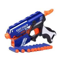 Blaze Storm Hot Fire Soft Bullet Gun Toy With 10 Safe Soft Foam Bullets