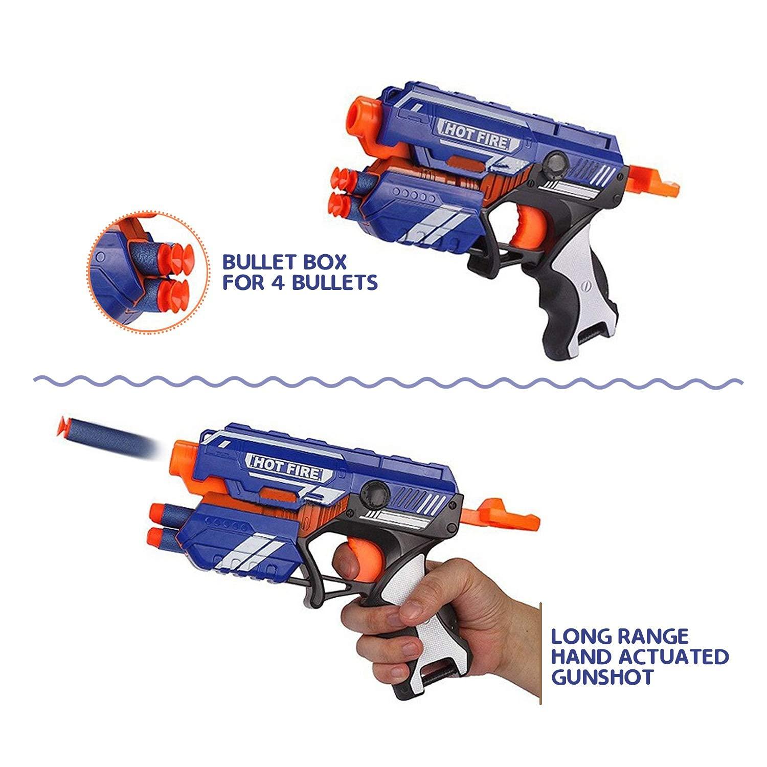 Blaze Storm Hot Fire Soft Bullet Gun Toy With 10 Safe Soft Foam Bullets
