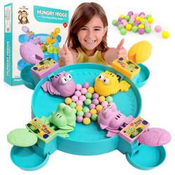 Hungry Frog Indoor Game For Kids|Family Board Game |Frog Toys For Kids Activity|4 Player Fun Interactive Frog Eat Beans Game|Proudly Made In India,Multicolor