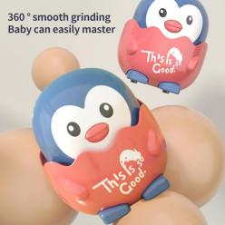 Cute Owl Shaped Press Mechanical Sliding Funny Cat Toy Toys for Kids  - (Owl Forest Pack of 1)