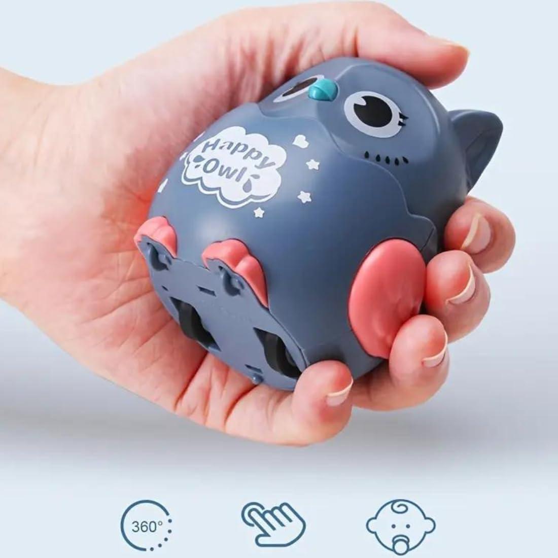 Cute Owl Shaped Press Mechanical Sliding Funny Cat Toy Toys for Kids  - (Owl Forest Pack of 1)