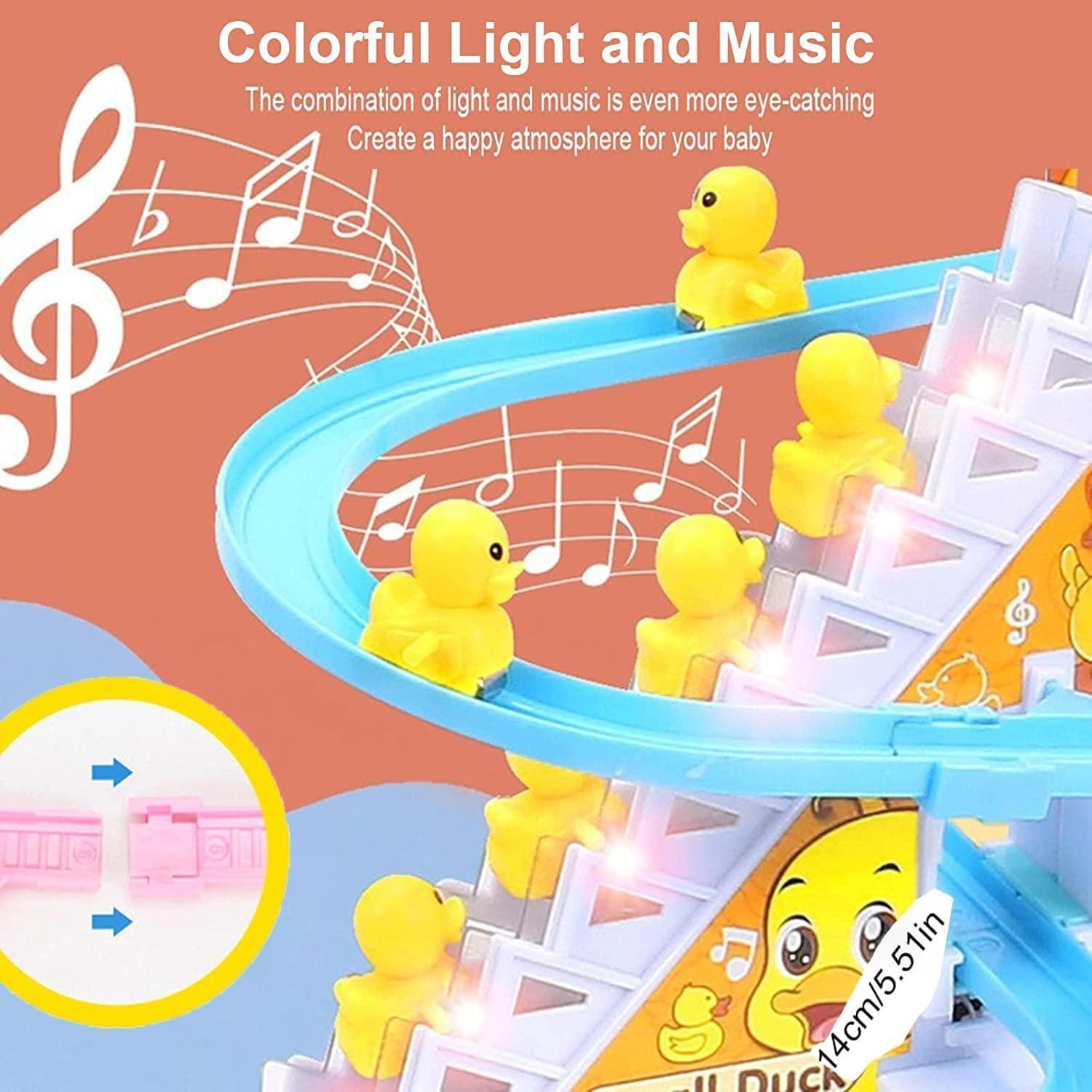 Small Musical Duck Track Set Toys For Kids With 3 Duck