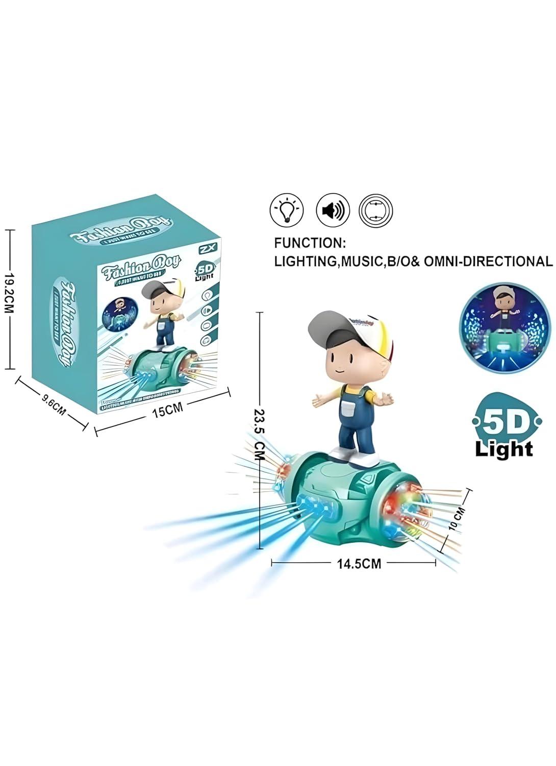 360 Degree Rotating Musical Dancing Fashion Boy with 5D Light & Musical Sound  (Multicolor)