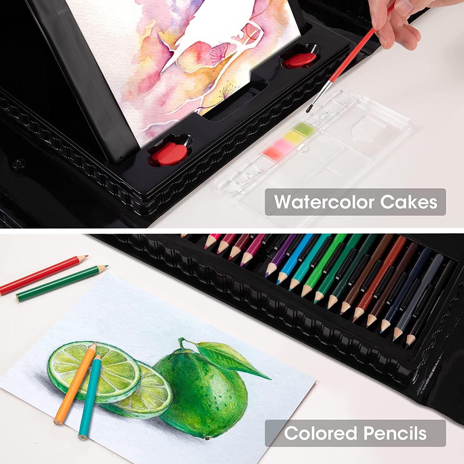 Children Deluxe Art Drawing Crayon Color Set for Kids Case Art and Craft Supplies Drawing and Painting Set Great Gift (114 Pcs)