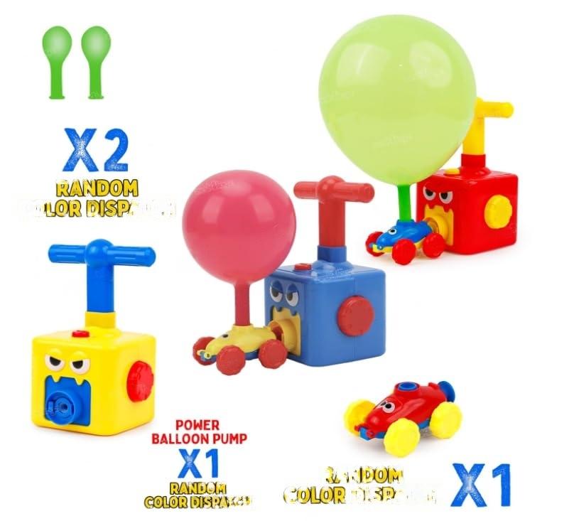 Balloon Launcher for Kids, Power Balloon Car Toy for Kids, Manual Balloon Pump Cars Toys