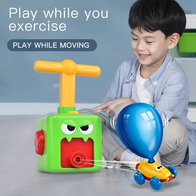 Balloon Launcher for Kids, Power Balloon Car Toy for Kids, Manual Balloon Pump Cars Toys