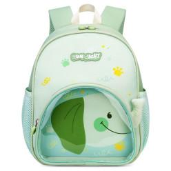 Kids School Bag For 3-6 Years Old Boys and Girls - Fish Printed - Light Green