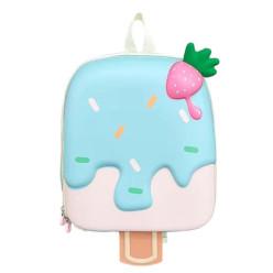 3D Ice Cream Hard Case Bags for Kids Bagpacks for Girls Toddlers for Kindergarten kids - [2 -8 Years] - Mix Color