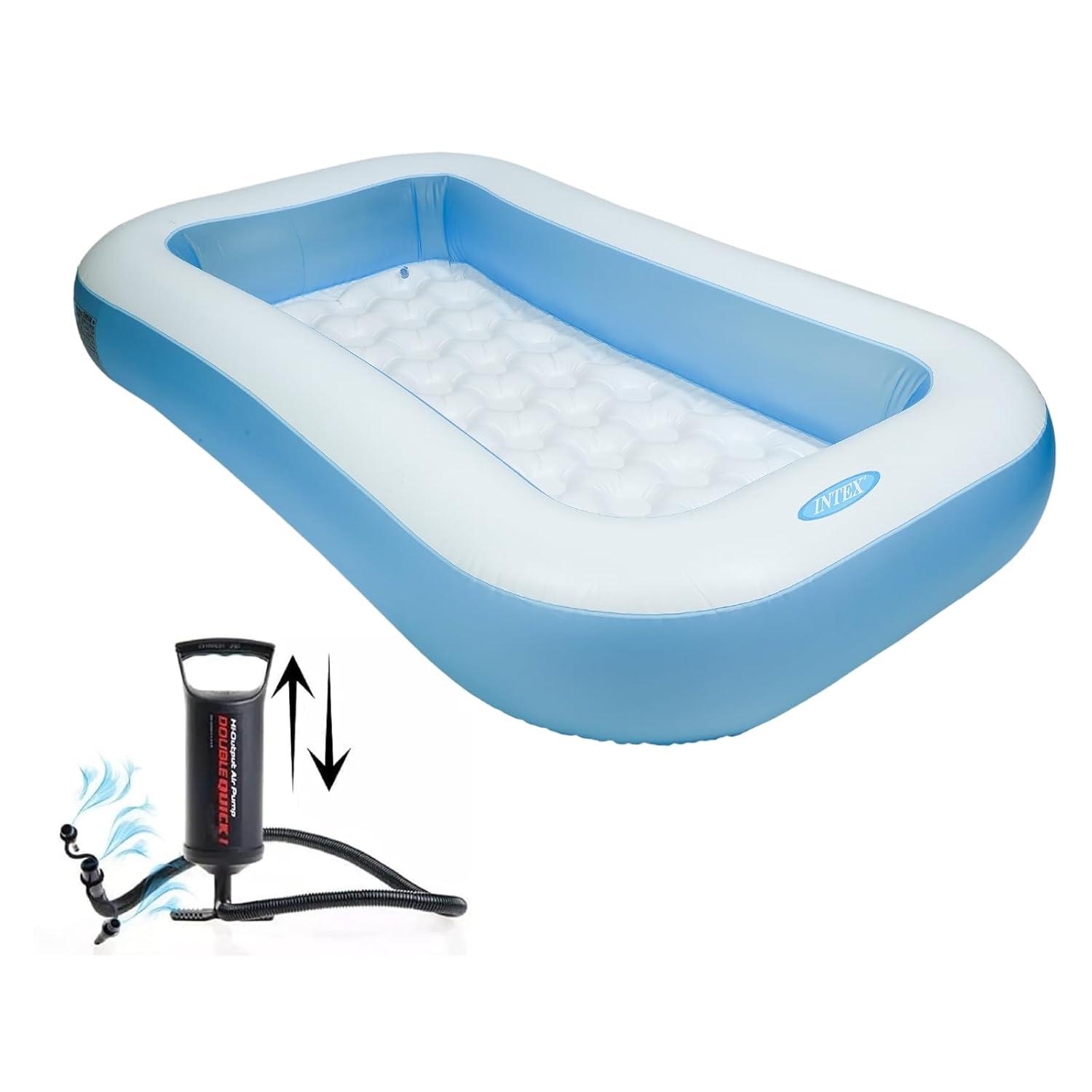 Kidoyz Intex Inflatable Rectangular Pool 5.5 ft Pool With Pump - Multi Color