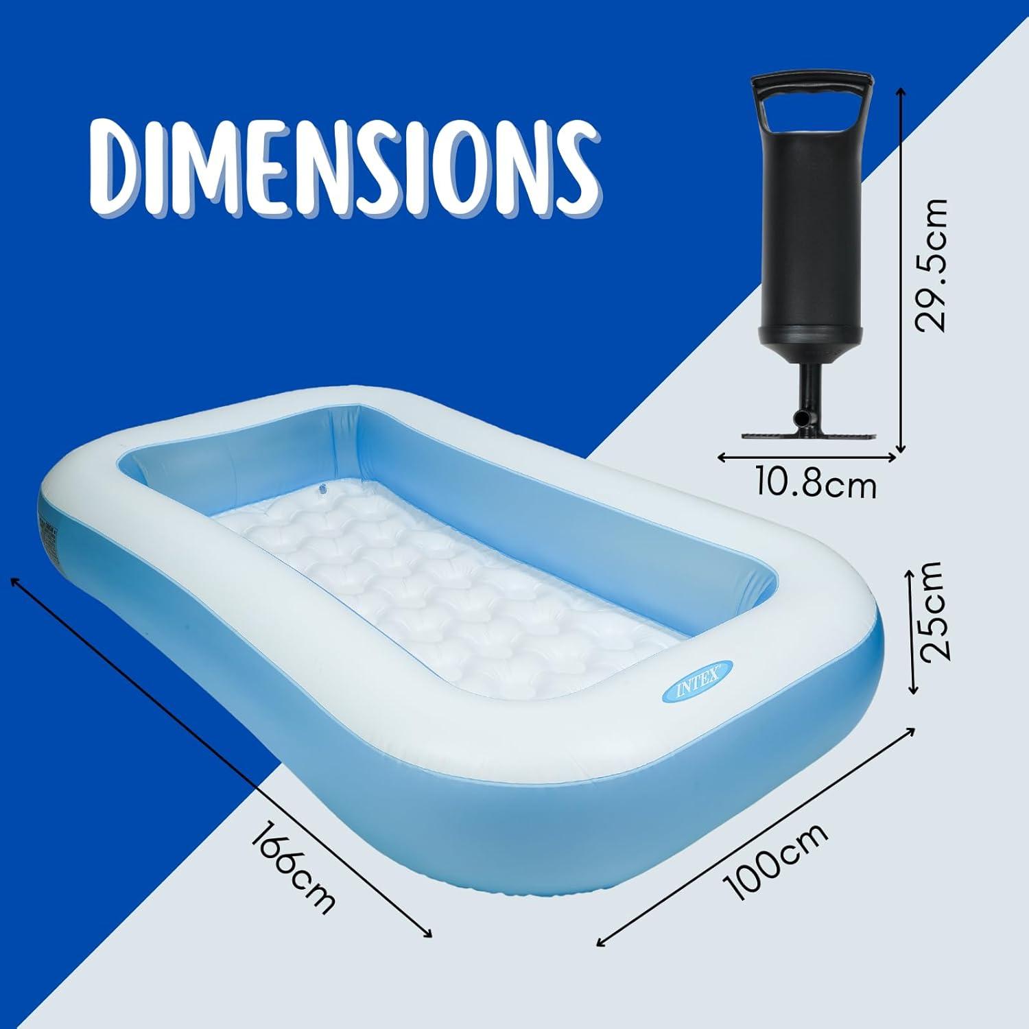 Kidoyz Intex Inflatable Rectangular Pool 5.5 ft Pool With Pump - Multi Color