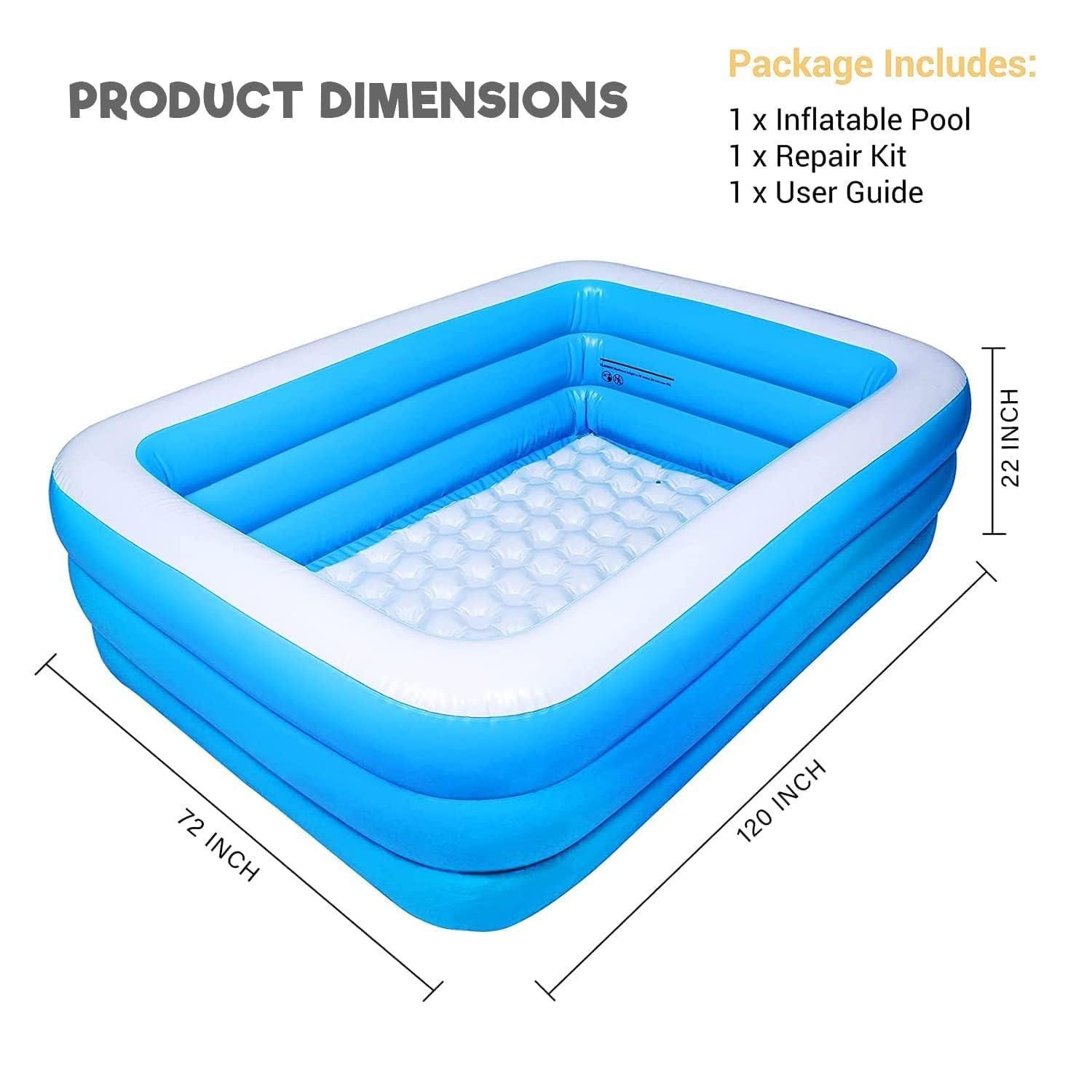 10ft Swimming Pool for Adults Big Size With Electric Pump | Inflatable Family Bath Tub for Adult and Kids