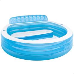 FAMILY LOUNGE LARGE PADDLING POOL WITH PUMP Inflatable Swimming Pool  (Multicolor)