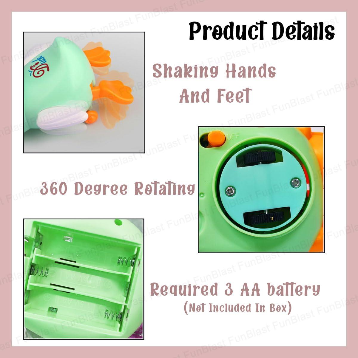 Cute Duck Toy with Flashing Lights and Music 360 Degree Rotating Robot Duck Toy Kids