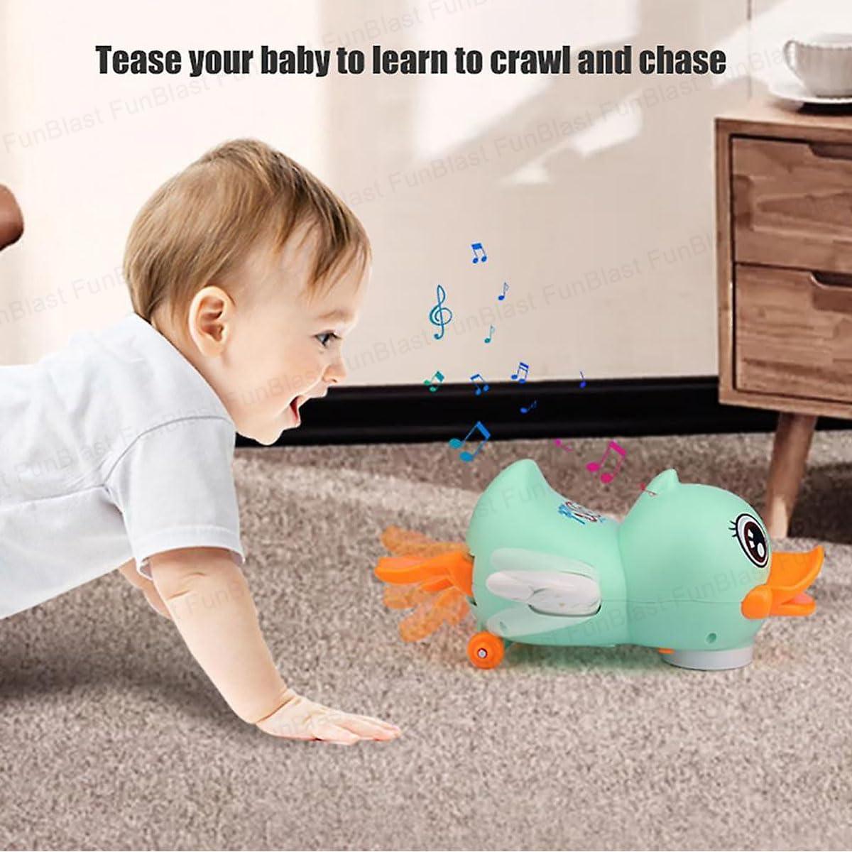 Cute Duck Toy with Flashing Lights and Music 360 Degree Rotating Robot Duck Toy Kids