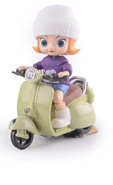 Stunt Scooter Girl Bump & Go 360 Degree Rotttating Spot Stunt Scooter Dancing Motorcycle Toy with Flashing Light & Sound Musical Bicycle Toys for Kids