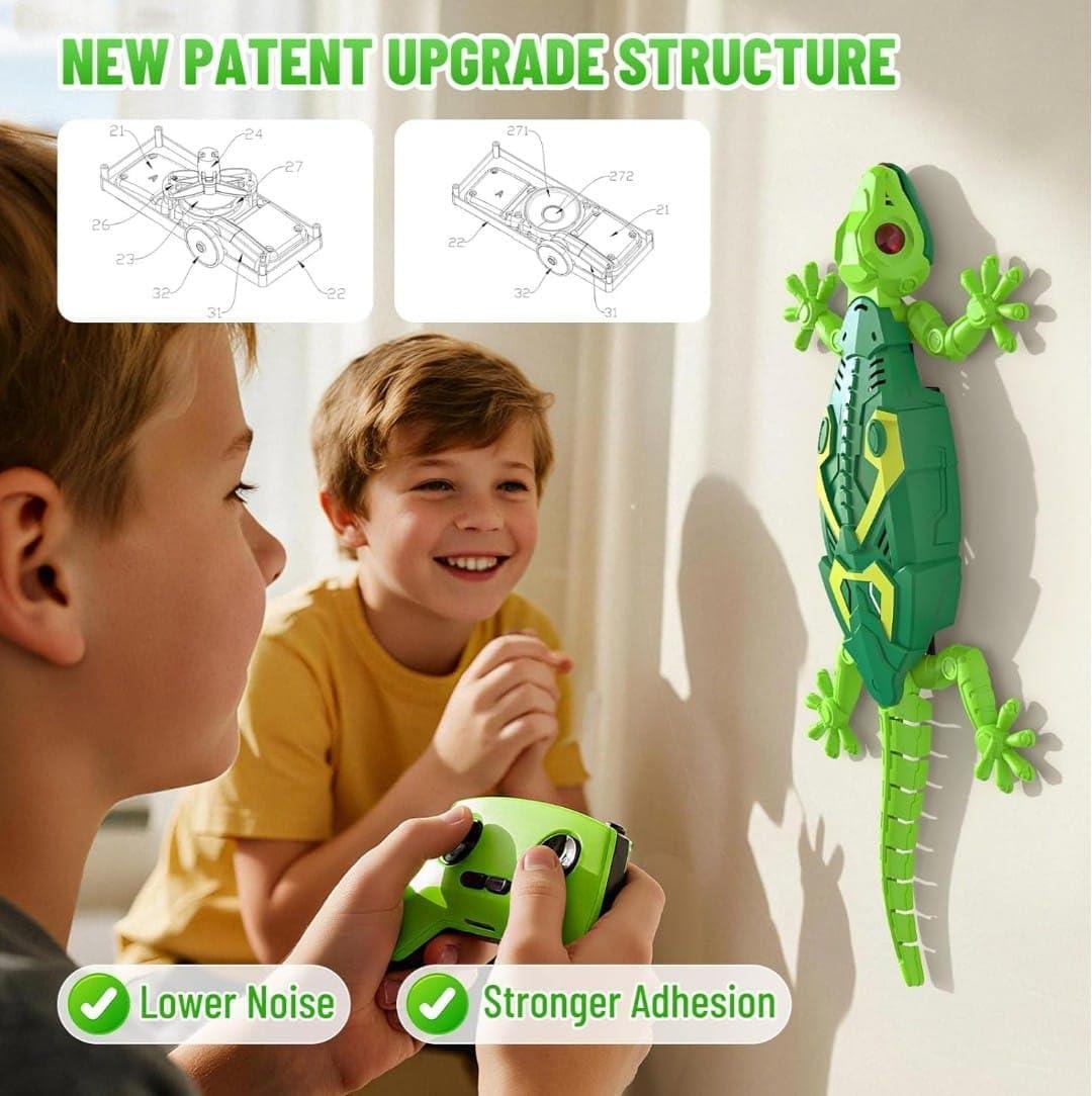 Rechargeable Remote Control Robot Lizard | 360° Rotation, Low Noise, LED Lights | Fun Wall Crawler Prank Toy for Kids Ages 4+